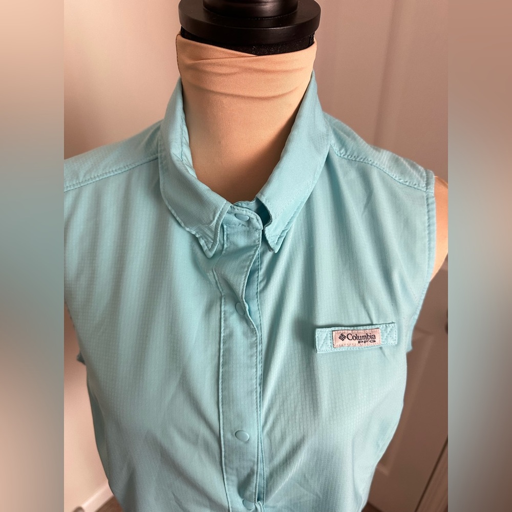 Columbia PFG Tamiami Sleeveless Button Down Shirt - Picture 2 of 6